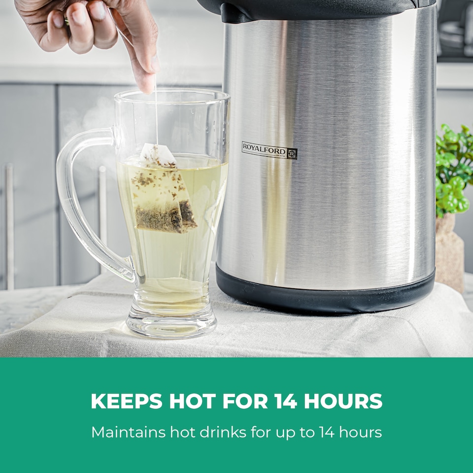 image 1 of Royalford 3L Insulated Vacuum Thermal Flask Jug