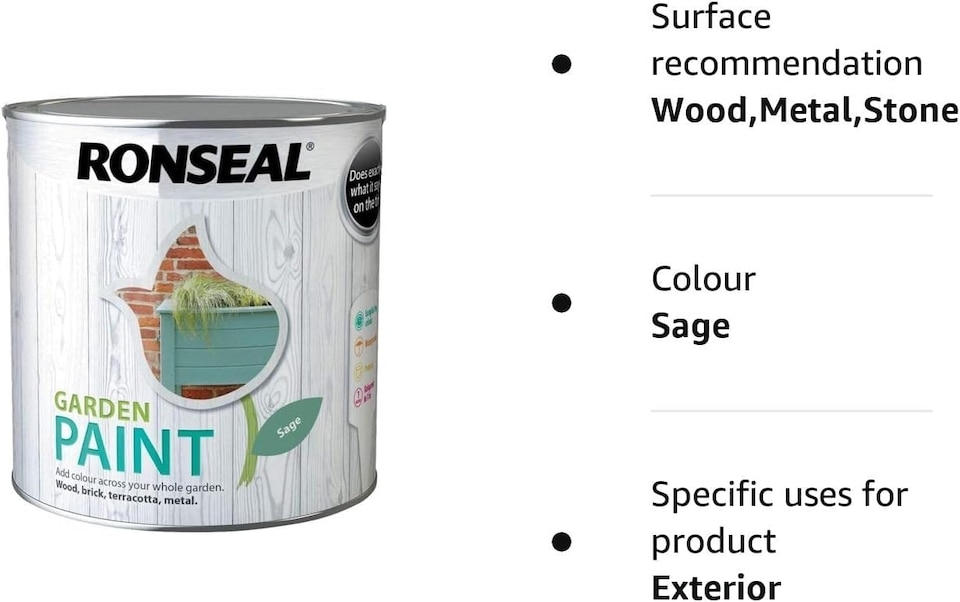 image 1 of Ronseal Garden Paint 2.5L Sage