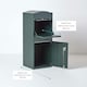 image 9 of SMART PARCEL BOX® Large Curved Top Front Access Green Green