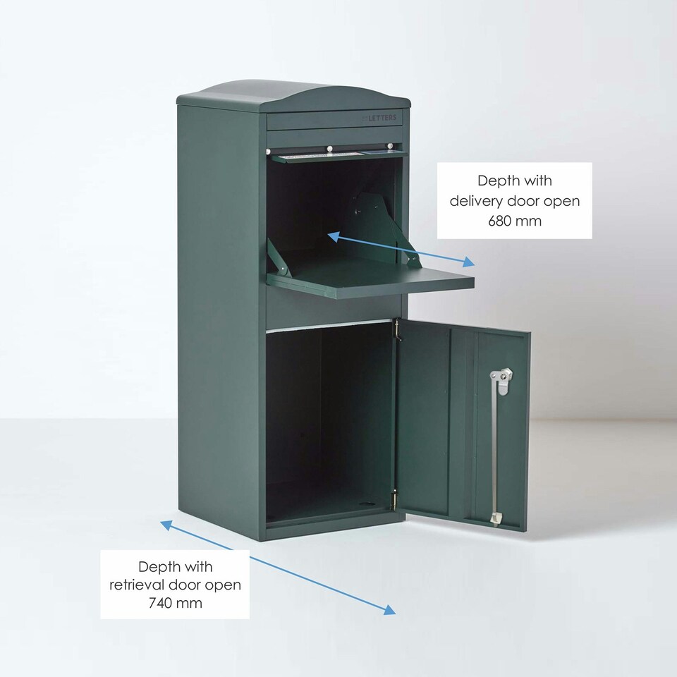image 1 of SMART PARCEL BOX® Large Curved Top Front Access Green Green