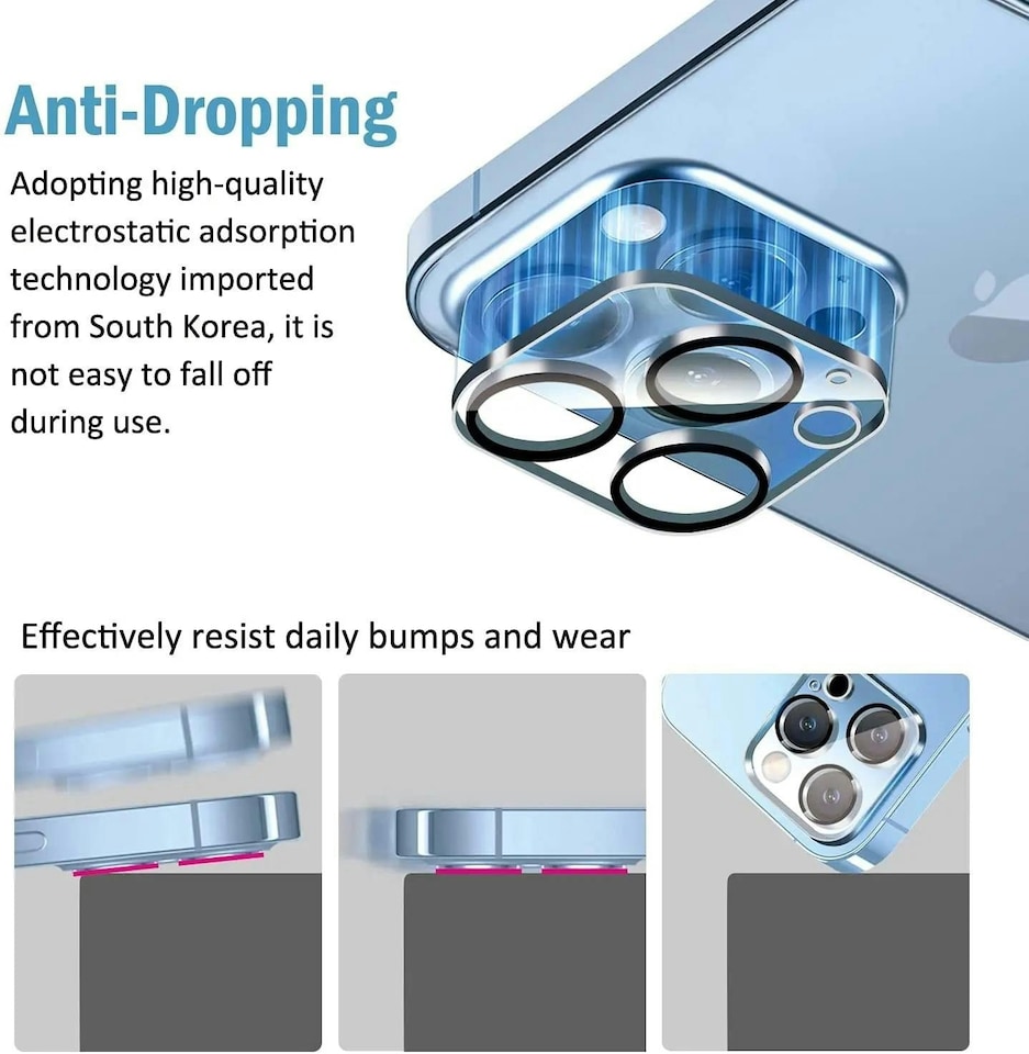 image 1 of 1 x Camera Lens Protector for iPhone 15 Pro 6.1-Inch and iPhone 15 Pro Max 6.7-Inch - 9H Tempered Glass | Clear