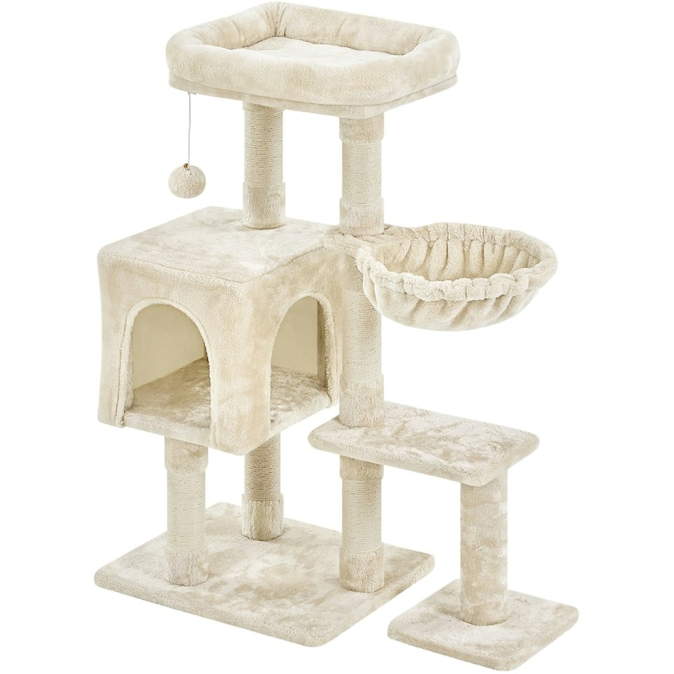 image 1 of Yaheetech 4-Level Cat Tree Condo with Perch Beige
