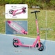 image 5 of AIYAPLAY Kids Scooter for Ages 6-12 Years, Foldable Kick Scooter with 4 Levels, Adjustable Handlebar, Dual Brake System, 200mm Wheels, ABEC-7 Bearings | Pink | Pink