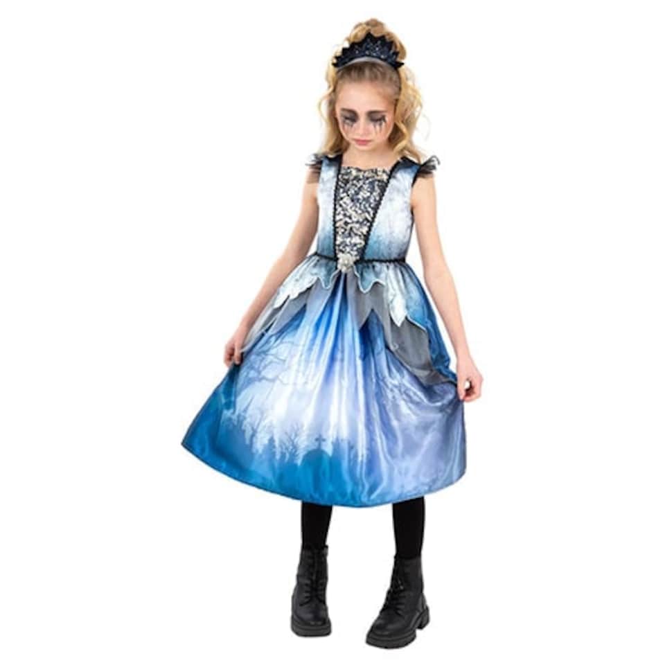 image 1 of Spirit Bride Blue Girls Fancy Dress Costume Kids Medium - Age 7-9