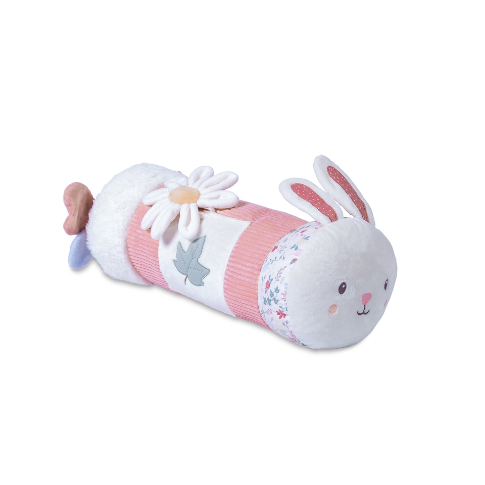 image 1 of Red Kite Tummy Time Roller - Rose & Ivy | Pink | Rose & Ivy | 1