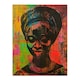 image 3 of Colourful West African Woman Modern Living Room Black Framed Wall Art Print A4