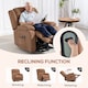 image 6 of HOMCOM Power Lift Recliner Chair with Massage, Linen Overstuffed Lift Chair for Elderly, Electric Recliner Armchair with Footrest, Remote Control and Side Pocket, for Living Room, Brown | Brown | Brown