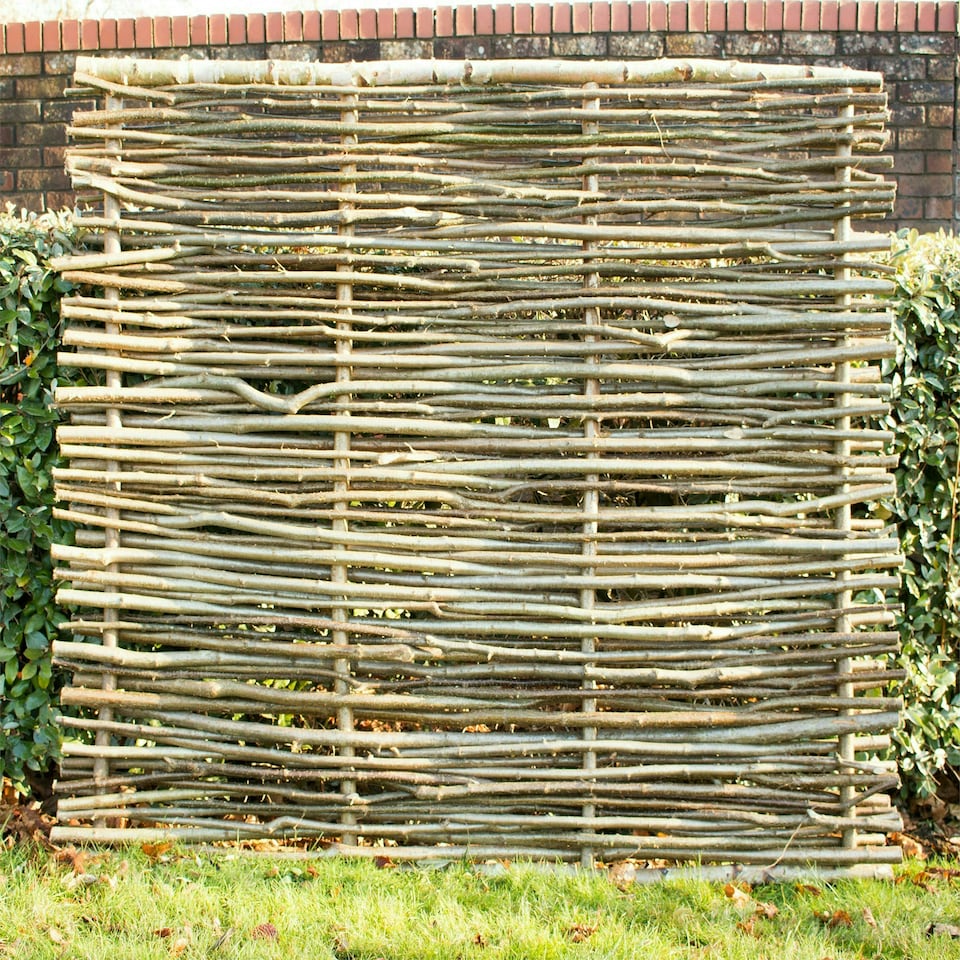 image 1 of Primrose Hazel Hurdle Fencing Panel Premium Weave Birchwood Capped Natural 6ft x 5ft