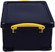 image 2 of Really Useful Plastic Storage Box 9 Litre Black Yellow Handel Pack of 2