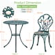 image 4 of Yaheetech 3 Piece Patio Bistro Table Set with Umbrella Hole-Green | Green | Green | 1