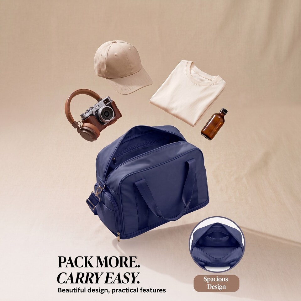 image 1 of Lugg Duffle and Toiletry Bag Set Waterproof Expandable Cabin Size 2 Piece