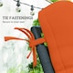 image 4 of Outsunny 2pc Outdoor Seat Cushion with Backrest, Ties, for Garden, Orange Orange | Orange