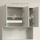 image 5 of HOMCOM Freestanding Kitchen Cupboard, Storage Cabinet with Doors Cream White 