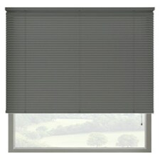 115cm Slate Grey 25mm Slat PVC Venetian Blind (152cm Drop) | Grey | Grey