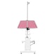 image 3 of White Hydraulic Grooming Table - Pink Table Top