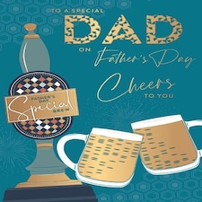 Words 'n' Wishes Father's Day Card for Dad, Sentimental Card for Father's Day, 23.5 x 16.5 cm,