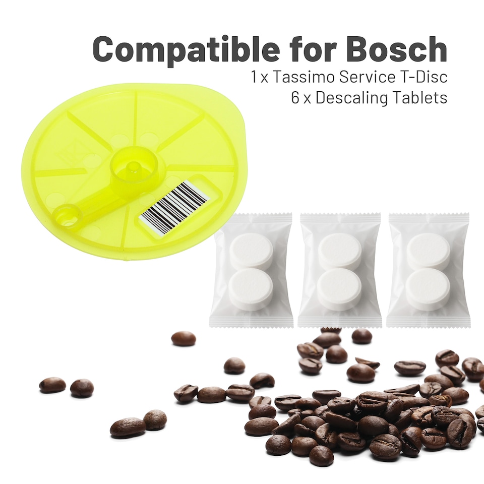 image 1 of Reliapart Service T-Disc & Pack of 6 Descaling Tablets for Bosch Tassimo TAS2000 Series