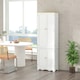 image 6 of HOMCOM Freestanding Kitchen Cupboard 4-Door Storage Cabinet w/ 4 Shelves, White