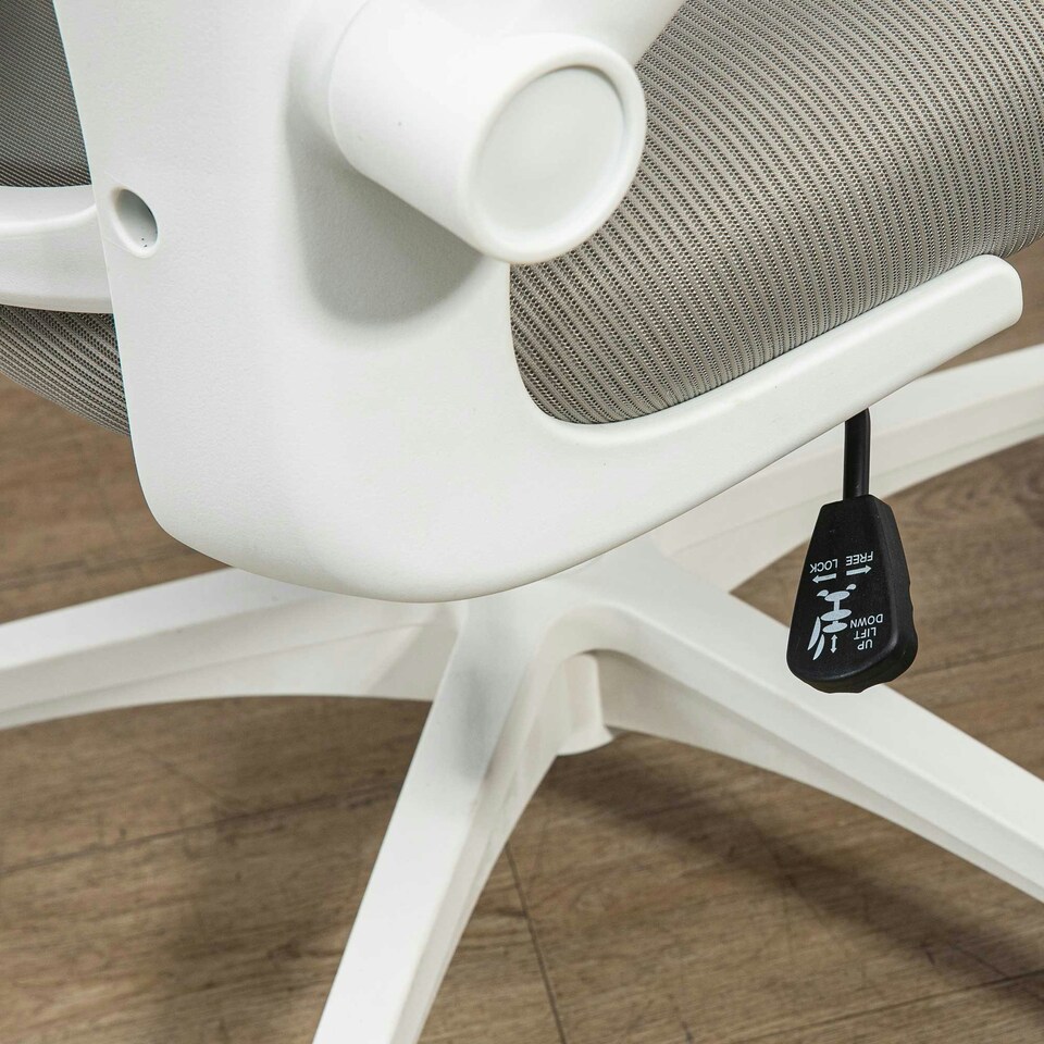 image 1 of Vinsetto Mesh Office Chair with Headrest, 4D Lumbar Support, Flip-up Arm