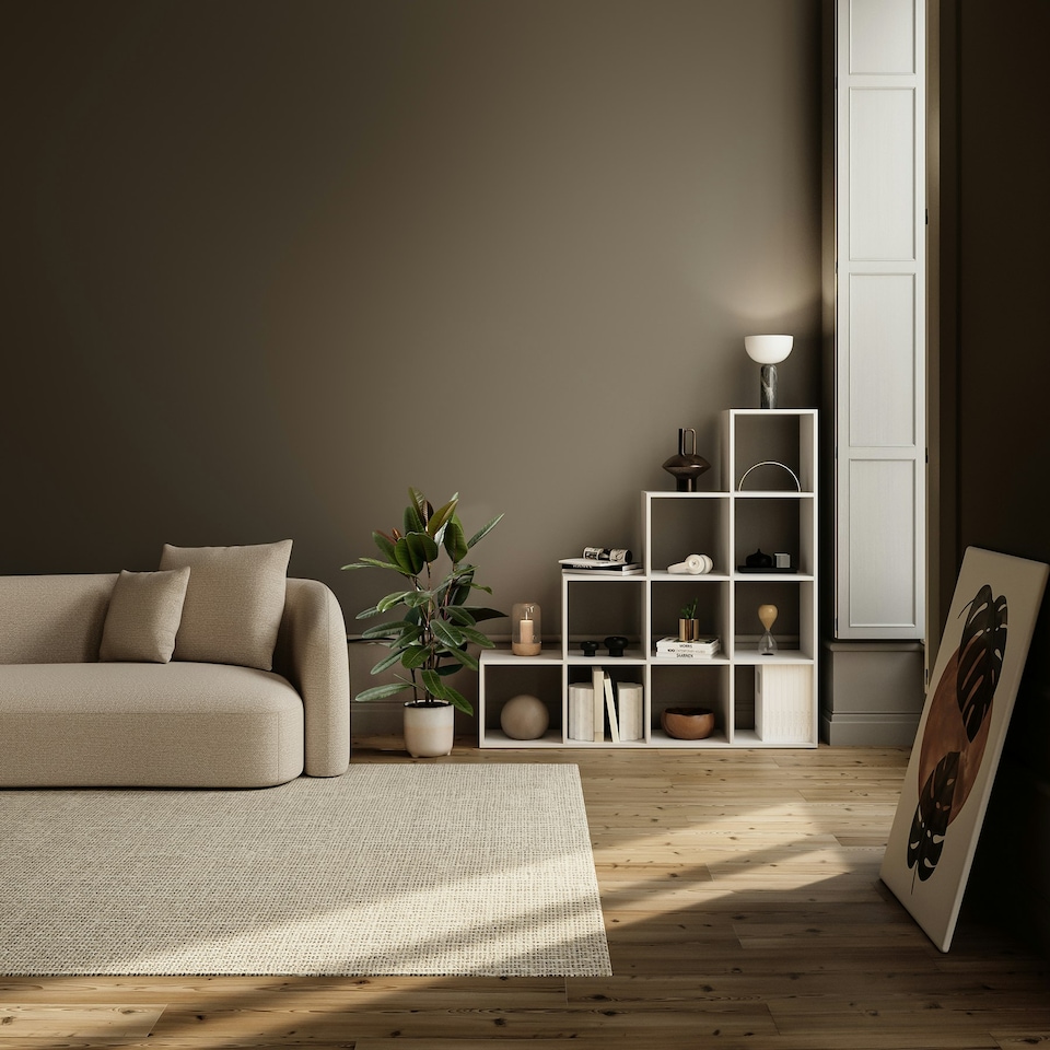 image 1 of Bookshelf Talisa - 10 shelving compartments in cube design White