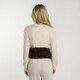 image 4 of OHS Ribbed Fleece Hot Water Bottle Belt Adjustable Heating Wrap | Brown