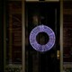 image 2 of Premier Light Up White Christmas Wreath Rainbow LEDs 45cm