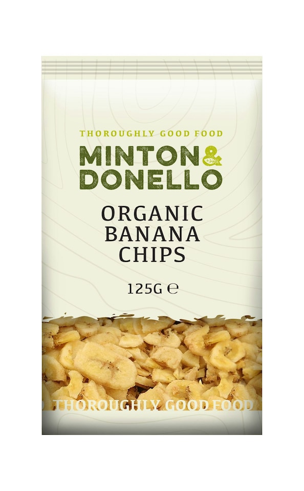 image 1 of Minton & Donello Organic Banana Chips 6 x 125g | Multi