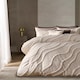 image 1 of OHS Tufted Contour Bedding Set Duvet Cover with Pillowcase | White | Ivory | Double