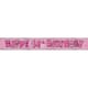 image 2 of Unique Party Childrens Happy Birthday Glitz Foil Banner - Pink - 3rd