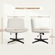 image 3 of Yaheetech Fabric Swivel Desk Chair for Home Office N/A | Beige