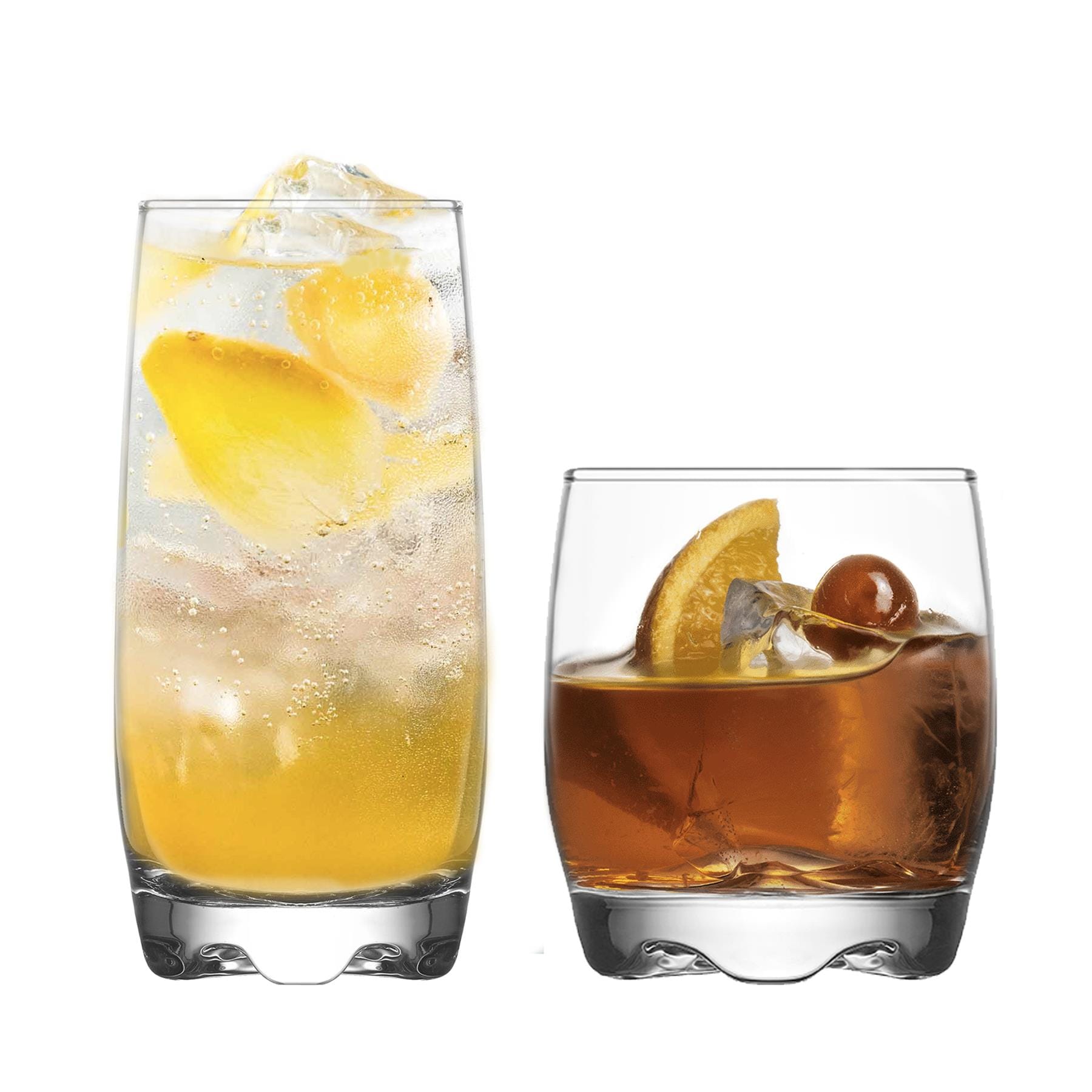 LAV 12 Piece Adora Glassware Set - Clear Clear Clear