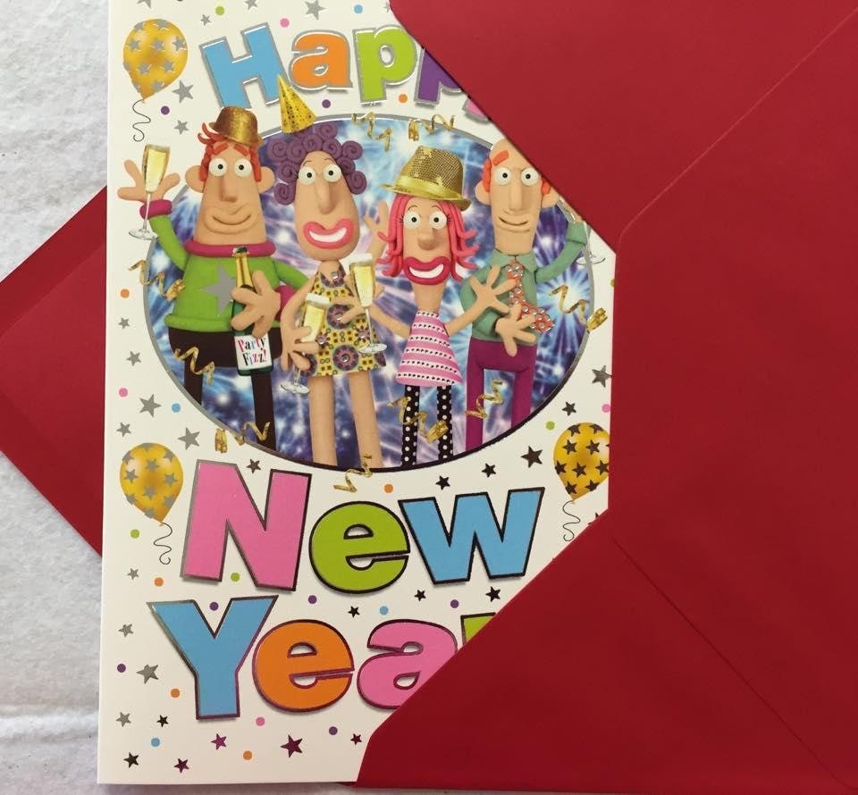 image 1 of Happy New Year, Christmas Greetings Card By Wishing Well