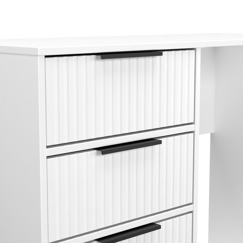 image 1 of Menai 4 Drawer Vanity in White Matt (Ready Assembled) | White | White Matt