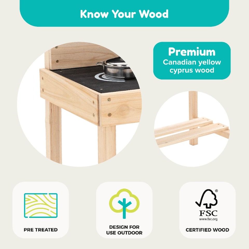 image 1 of TP Little Chef Wooden Mud Kitchen - FSC® certified