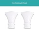 image 2 of 19 mm Extendable Metal Curtain Pole Rods - White (Bell Finials, 210-360 cm)
