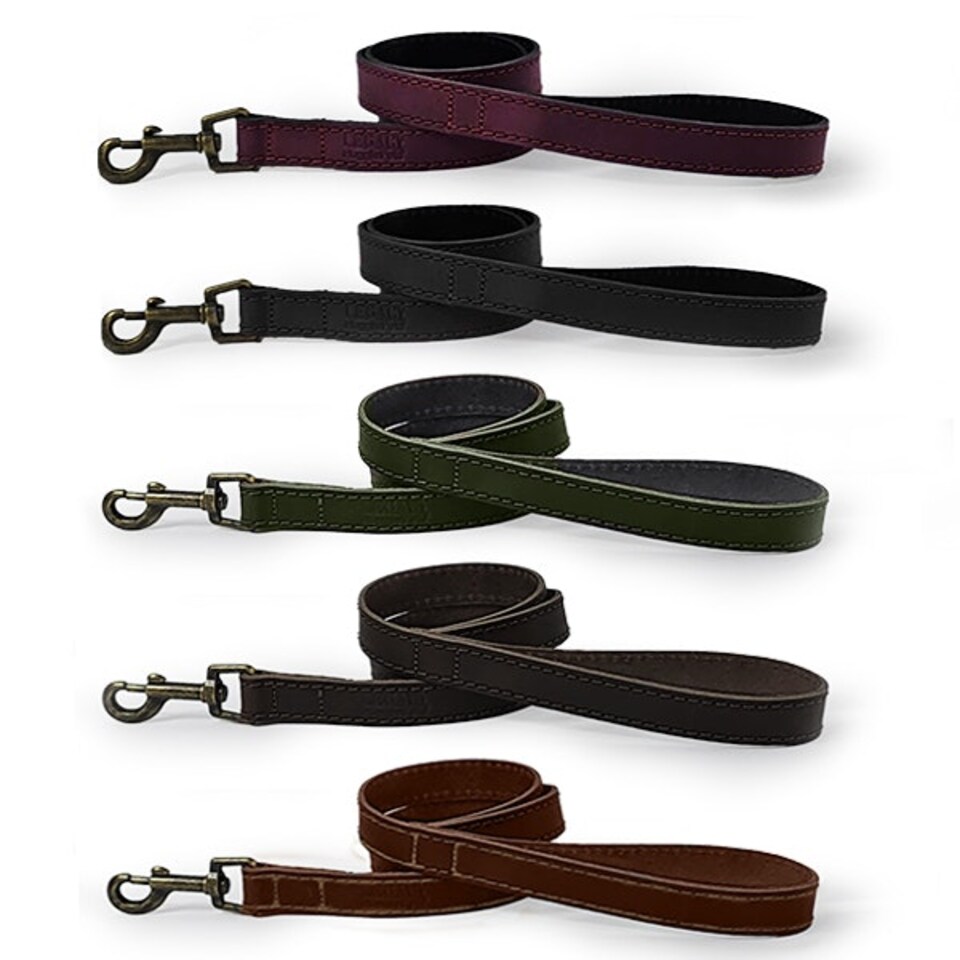 image 1 of HugglePets Legacy Leather Dog Lead Brown | Tan