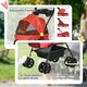 image 9 of PawHut Pet Stroller Foldable Travel Carriage w/ Brake Basket Canopy, Red