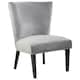 image 1 of Interiors by Premiers Velvet Dining Chair, Dining Room Accent Chair, Velvet Upholstered Wing Chair with Wooden Legs