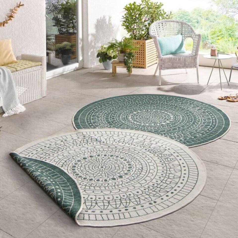 image 1 of The Rugs Porto Reversible Indoor Outdoor Rug Flatweave Polypropylene Design