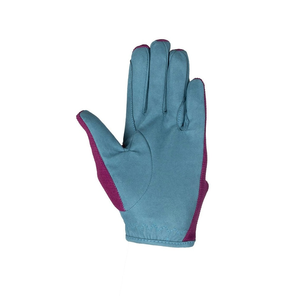 image 1 of Hy Childrens/Kids Thelwell Collection Riding Gloves - Imperial Purple/Pacific Blue - M