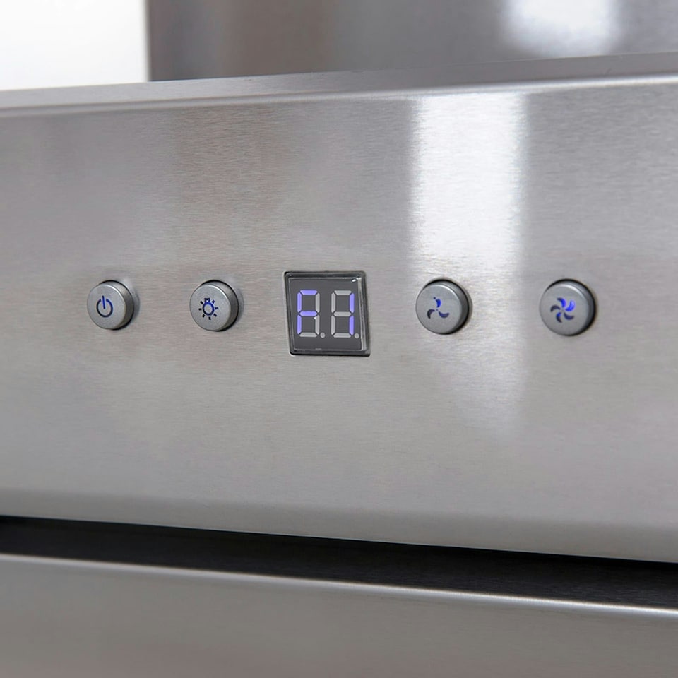 image 1 of SIA AGL91SS 90cm Angled Stainless Steel And Glass Chimney Cooker Hood Kitchen Extractor Fan With LED Lights