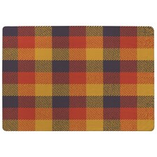 Orange Check Pattern (Rug) Orange | XL: 160x230cm