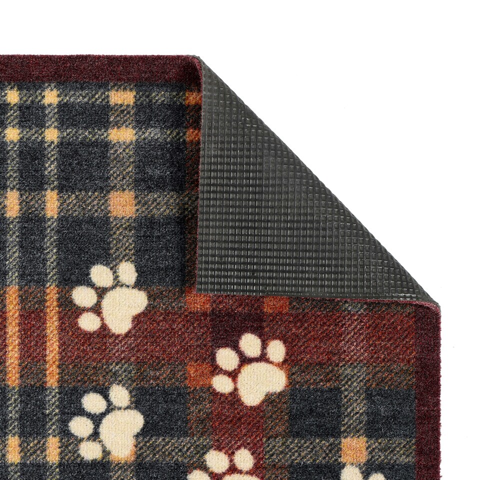 image 1 of Howler & Scratch Mat Plaid Paws Runner 50x150 Door Mat