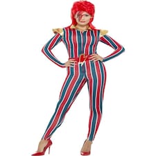 Miss Space Superstar Costume - Multi-Coloured - with Jumpsuit & Belt - 43859L
