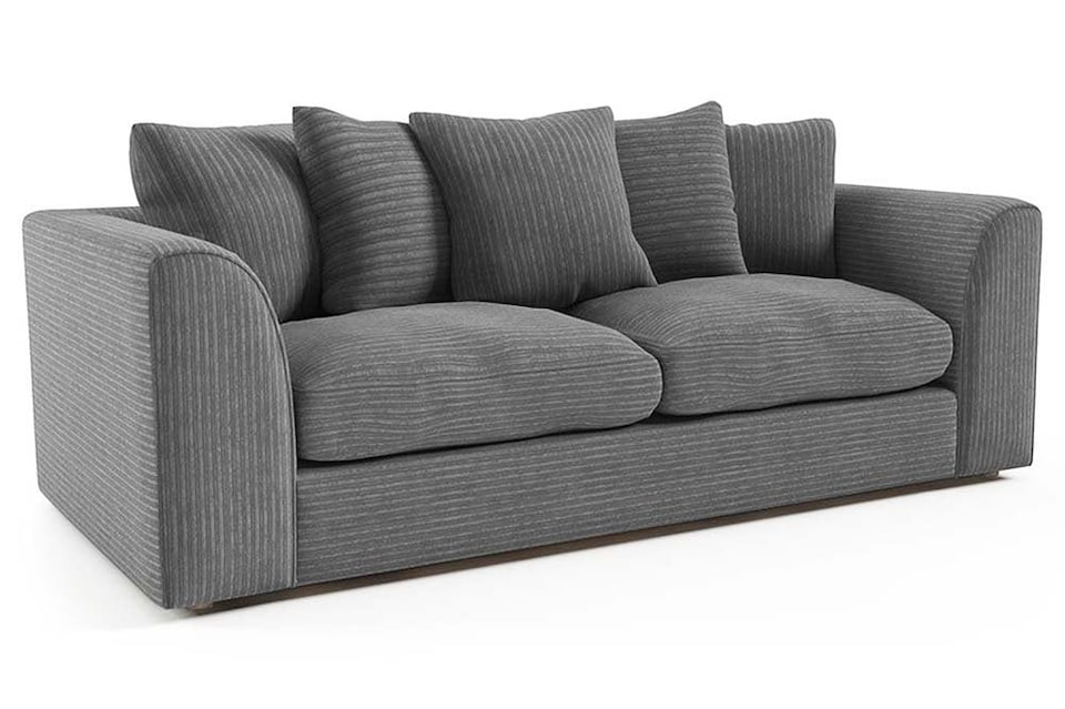 image 1 of CHICAGO JUMBO CORD SOFA 3 SEATER GREY
