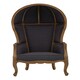 image 4 of Interiors by Premier Cabra Graphite Dome Chair Grey