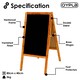 image 7 of Wooden Chalkboard Blackboard Pavement Display Sign A-Board