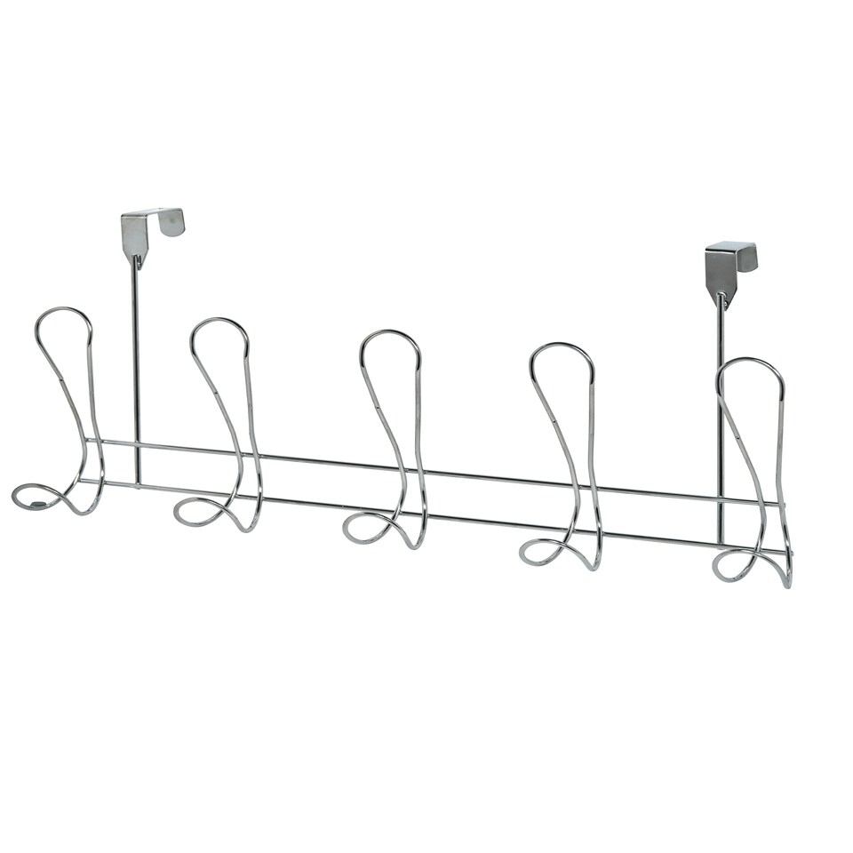 image 1 of Showerdrape Lyrical Chrome Over Door Storage Hooks