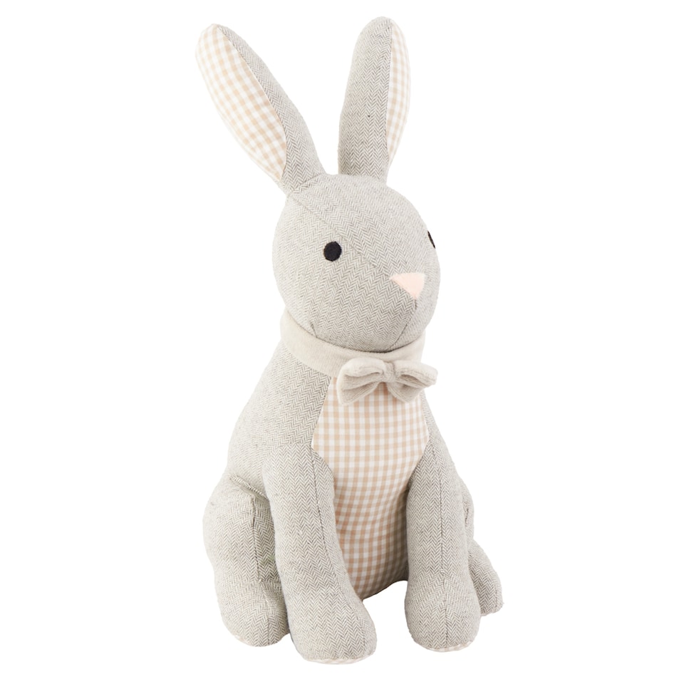 image 1 of Harvey Hare Herringbone Door Stop | Cream | Natural | One Size | 1