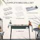 image 3 of Outsunny Portable Charcoal Barbecue Grill with Seasoning Baskets and Hooks